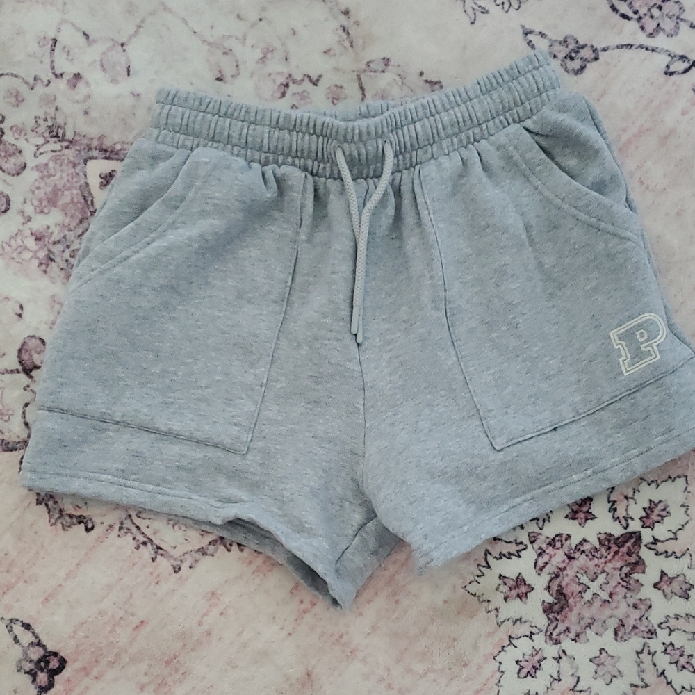 PINK Victoria's Secret Gray Athletic Shorts with Drawstring